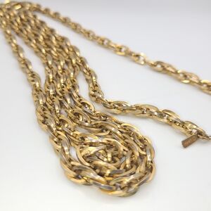 Gold Toned Monet Long Chain